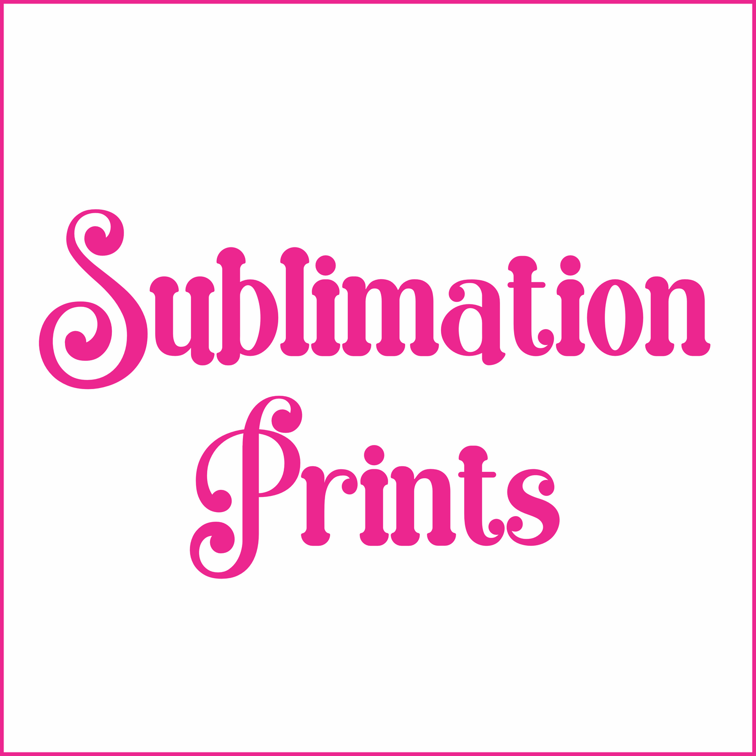 Custom Sublimation Prints