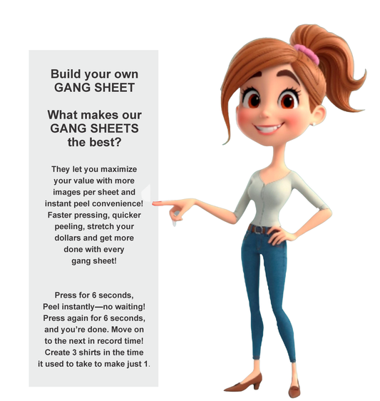 30" Instant Peel Gang Sheet - Maximize Transfers, Minimize Production Time