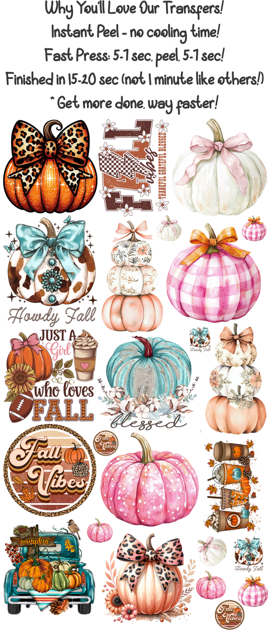 Fall 1 30"x60" Gang Sheet – Instant Peel, Fast Press! (Fall 1)
